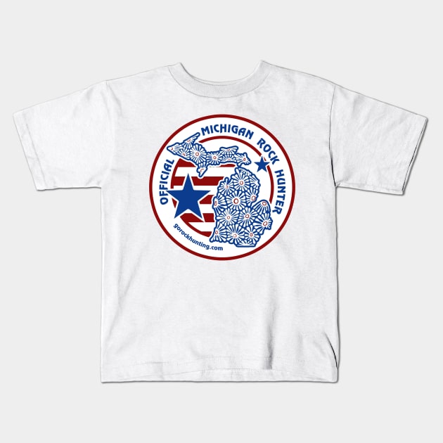 Michigan Rock Hunter Kids T-Shirt by LOST WORLD